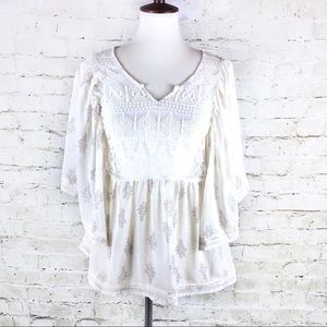 Maurices Sheer Floral Lace Tunic (Size M)